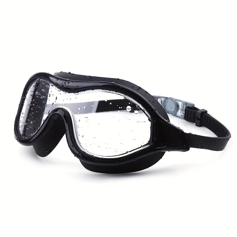 Oversized Waterproof Silicone Swim Goggles For Women Girls, Clear Views Anti-fog Swimming Eyewear For Women & Men