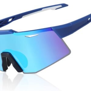 Polarized Cycling Glasses, UV 400 Sports Sunglasses Biking Goggles Running Hiking Golf Fishing Driving