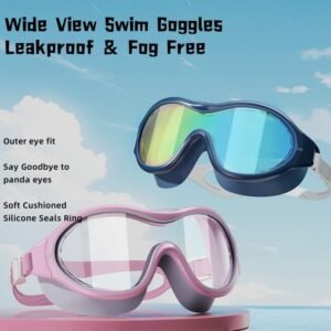 2pcs Adult Swim Goggles，Wide Vision Swim Goggles UV Waterproof Anti Fog Swimwear Eyewear Swim Diving Water Glasses Adjustable Swimming Goggles Women Men Sports Eyewear