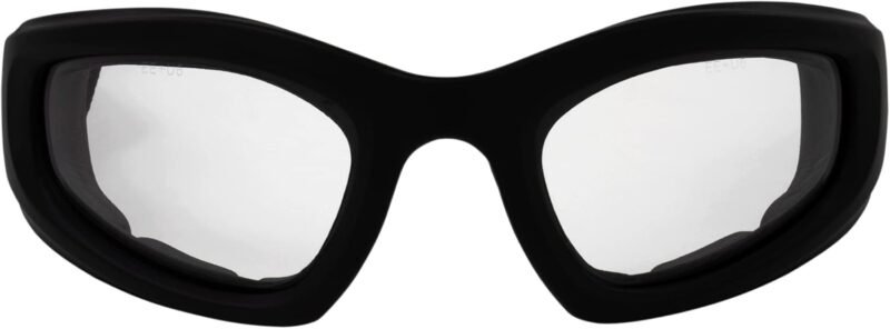 Padded Motorcycle Riding Goggles Clear Lens ANSI Z87.1 Safety Rated