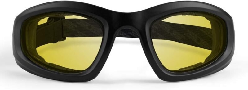 2 Pairs Motorcycle Goggles with Black Frames and Yellow Lenses