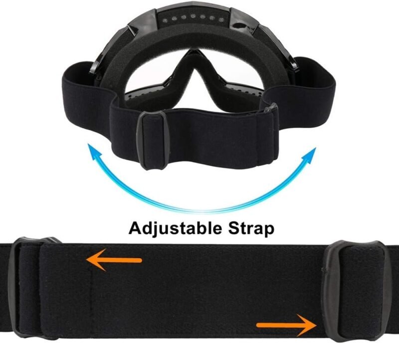 Motorcycle Goggles -Dirt Bike ATV Motocross Eyewear Anti-UV Adjustable MX Riding Offroad Protective Glasses Racing Combat Tactical Military Goggles for Men Women Youth Adult
