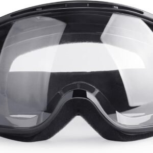 Motorcycle Goggles Dirt Bike Goggles Windproof ATV Dustproof Racing GogglesScratch Resistant Ski Goggles Protective Safety Glasses PU Resin (Black frame+Color lens)