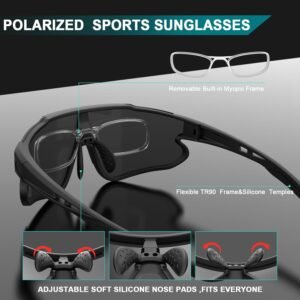 Cycling  Glasses UV400，Polarized Sports Sunglasses