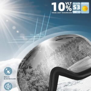 Anti Fog Ski Goggles for Men Women Snow Goggles with UV Protection Snowboard Goggles