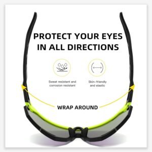 Sport Sunglasses for Men Women, Cycling Sunglasses MTB Frame for Outdoor Sports Softball Running Biking
