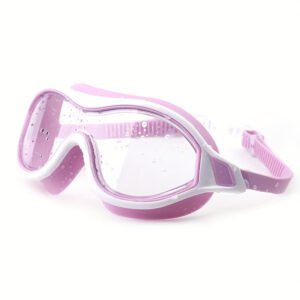Oversized Waterproof Silicone Swim Goggles For Women Girls, Clear Views Anti-fog Swimming Eyewear For Women & Men